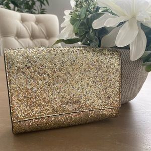 Kate Spade gold sparkle purse/clutch